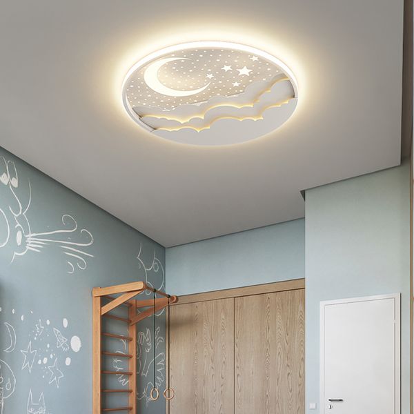 Lampe nordique moderne et minimaliste pour chambre à coucher, plafonnier avec étoiles et lune, nouvelle collection 2022