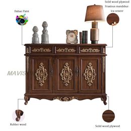 Nordic brun classique léger luxe et en bois massif en bois massif petit appartement porche armoire salon rangement meubles