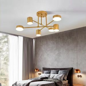 Noordse plafondlamp Meerdere lampbasis LED Zwart/wit/goud voor woonkamer/eetkamer/slaapkamerverlichting kamer plafondlamp AC110-220V