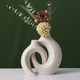 Nordique céramique verlock vase de douche nuptiale mariage petit ami copain petit pampas graminée salon décoration de maison 240506