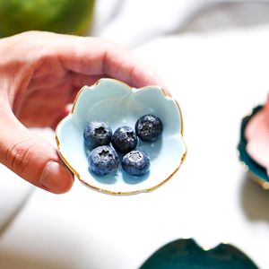 Noordse keramische kruidengerecht, dipschotel, Japanse stijl, kersenbloesem, kleine saucingplaat, snack etherische oliebom decor