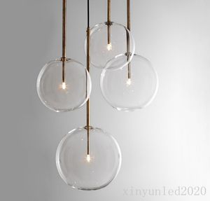 Noordse heldere glazen hanglampen Lampen Globe Chrome Glass Ball Lamp Eetkamer Keuken Hanglampen Home Decor Licht Fixture