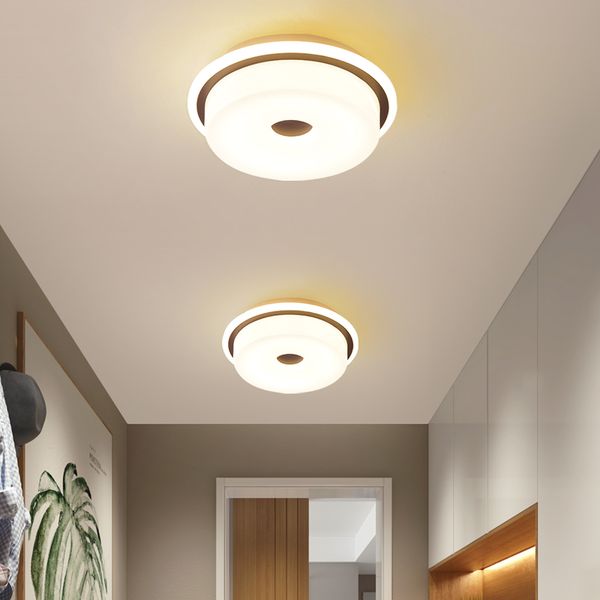 Lámpara de techo de balcón con personalidad para pasillo de pasillo nórdico, accesorios de luces simples para el hogar, lámpara de techo led moderna para pasillo de entrada