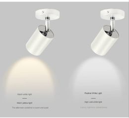 Nordic Createieve Opbouw Draaibaar Huis Woonkamer Keuken Eiland 6W Vervangbare Gu10 LED COB Spot Plafond Downlight