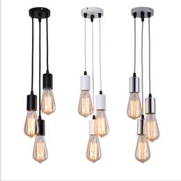 Nordic Creative Country Long Chandelier E27 Restaurant Bar Retro Industrial Pendant Lampen