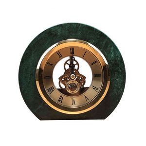 Nordic Creative Luxury Marble Gold Table Clock Silent Slaapkamer Antieke Tafel Watch Desk Clock Woonkamer Home Decor Gift Ideas 2111112