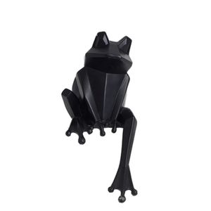 Nordic Creative Resin Origami Frog Figurine Vintage Frog Statue Home Decor Crafts Room Decoration Objets Resin Animal Figurine 240411