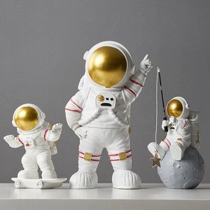 Nordic decor woondecoratie miniaturen accessoires voor woonkamer moderne creatieve beeldje Bureau ambachten astronaut standbeeld Geschenken 231225