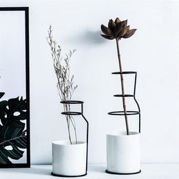 Decorazione nordica Home Art Design Ceramica Ceramica Vaso Stile minimalista scandinavo Accessori per la decorazione della casa Moderno 2103102581