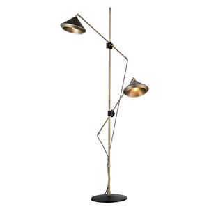 Nordic design hoorns vloerlamp postmodern slaapkamer nachtkastje woonkamer 2 hoofden metalen arm verstelbare studie lezen staande licht