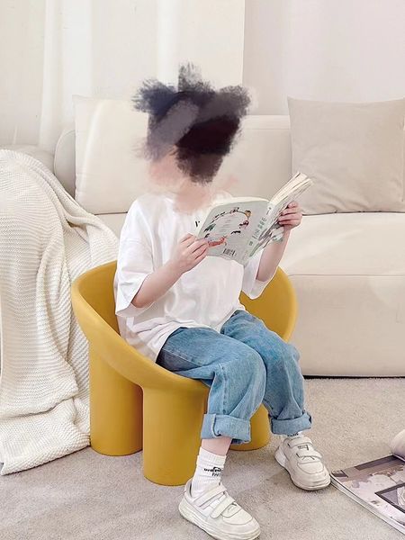 Nordique conception moderne enfants enfants pe plastique éco-environnement éléphant jambe extérieure chaise roly poly chaise avec coussin