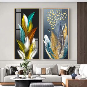 Nordic Feather Art Wall Affiches MODERNE MODER