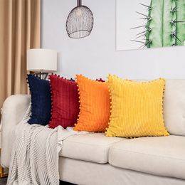 Nordic Fluffy Throw Cushion Cover Pure Color Home Decor Cojines 45x45 Decorativos kussens zachte kussensloop voor bank woonkamer 220816