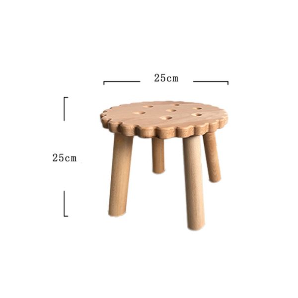Meubles nordiques tabouret de biscuit pour enfants en bois massif pliant chaise salon moderne tabourets simples