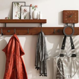 Noordse meubels kledingrek massief houten wandhanger kasten voor woonkamer multifunctionele huisopslag badkamer accessoires