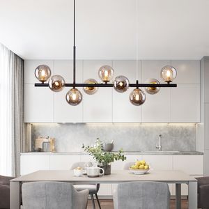 Nordic G9 Chandelier lamps For Dining Room Kitchen Island Glass Ball Ceiling Pendant Lamp Simplicity Design Indoor Decoration Lighting