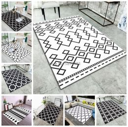 Tapis nordic géométriques à imprimé tapis de table basse moderne chambre à coucher non galets tapete moderne décoration de maison de maison 7417609