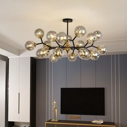 Nordic Glass Ball LED plafond lustre Black Pendant Lights Home Decor Lusters Lusters Living Living Dining Room Bedroom