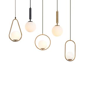 Noordse glazen bal hanglamp lamp Minimalistisch eetkamer woonkamer bar keuken hangende lichtkamer kroonluchter muurlampen