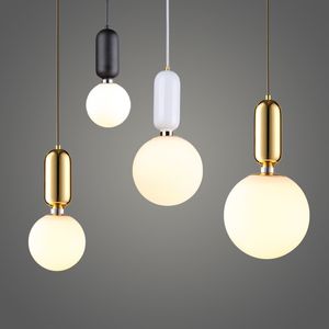 Lampes suspendues Nordic Glass Ball Lustre Plafonnier Moderne Sigle Light