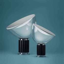Nordic Glass Shade LED TAIL Lichten radar bureaulampen decoratie lamp satellietlamp slaapkamer bed verlichting tafellamp flexibel H220423