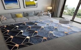 Nordique Gradient Grey Geométrique Marble Tapis salon Fashion Luxury Room Carpet Floor Mats For Bedroom Bedside Tap Luxury 21035768221