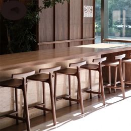 Nordic High Design Chaies Dining Cuisine Bar Bar Design en bois à la mode tabouret de bar à la maison Taburetes Para Bar Sy50gm