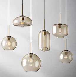 Nordic Industrial Style Glass Chandelier Modern Luxury LED PENDANT LUMIR POUR LE SOIR CHAMBRE CUITSION DE LA SOI