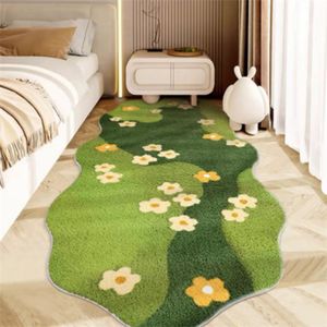 Nordics Ins Carpets pour salon Green Moss Bedroom Decor Tapon du tapis moelleux du tapis de vestiaire doux épaissis