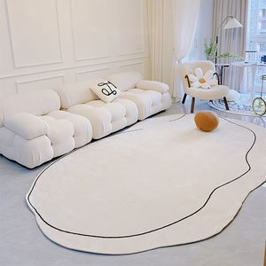 Nordic Ins Grandes alfombras de peluche Alfombras de área irregular para sala de estar sin deslizamiento de niños Mat de juego de niños suaves alfombra de cabecera tapis tapis