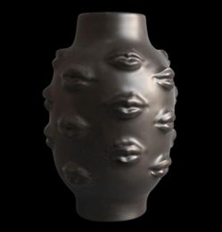 Nordic Ins Style Creative Personality Face Vase Moderne Minimalistische lippen keramische bloemen thuisbar boekwinkel decoratie ornamenten 21043791394