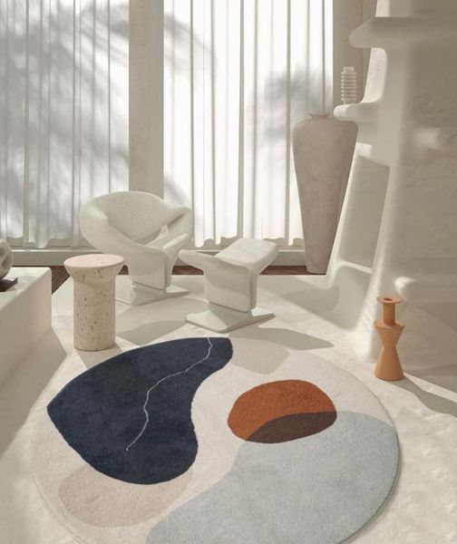 Nordic INS Style Round Carpet para sala de estar en el hogar Alfombra de la habitación de niños