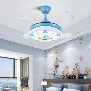 Nordique enfants chambre décor Led ventilateur de plafond lampe salle à manger ventilateurs avec lumières télécommande lampes pour vivre