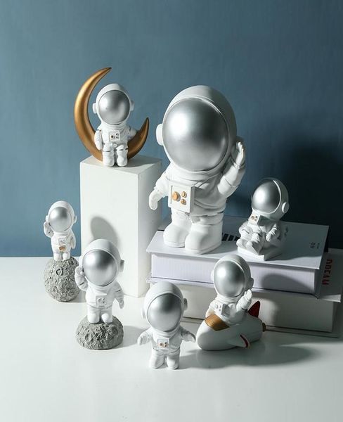 Nordic Kids Room Decor Decor Resin astronaute Ornement Spaceman Spaceman Figurine Decor for Baby Boy Children Room Living3597457