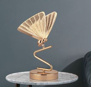 Lampe de Table Led papillon en acrylique coloré de luxe, style nordique, éclairage pour salon, chambre à coucher, Table de chevet