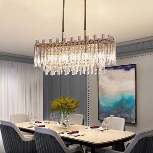 Lustre Led nordique éclairage lustres de plafond en cristal pour salon salle à manger maison déco cuisine suspension lampe lampadario