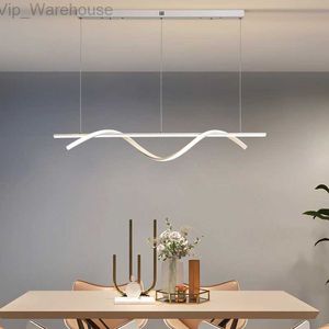 Lustres LED nordiques blanc minimalisme plafonniers suspendus pour salon salle à manger nouveauté lampes de cuisine éclairage de décoration intérieure HKD230829