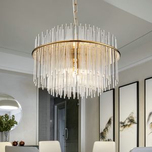 Lampe à suspension LED nordique salon lampes suspendues en verre atmosphérique restaurant personnalité art américain lustre en cristal postmoderne