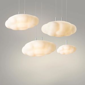 Noordse LED hanglamp voor kinderslaapkamer woonkamer woonkamer wolkenvorm plafond kroonluchter creatieve hangende lamp