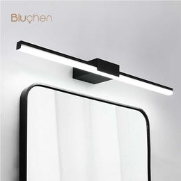 Nordic Led Applique Murale Moderne Miroir Lampe Étanche Applique Pour Salle De Bains Surface Monté Intérieur Applique Murale Luminaire 210724