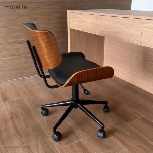 Chaises de bureau nordique de levage chaise de jeu meubles de bureau de luxe chaises d'ordinateur en bois massif chaise pivotante longue assise