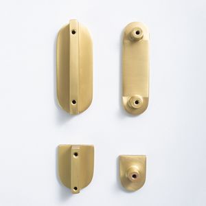 Nordic Light Luxury Style Solid Meubles Meubles Handle Armoire mate Gold Porte de porte Cabinet Armoire de cuisine Pullages créatifs