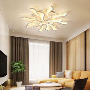 Nordique salon décoration fleur de Lotus cristal lumière lustre plafond AC85-265V maison lampe lumières