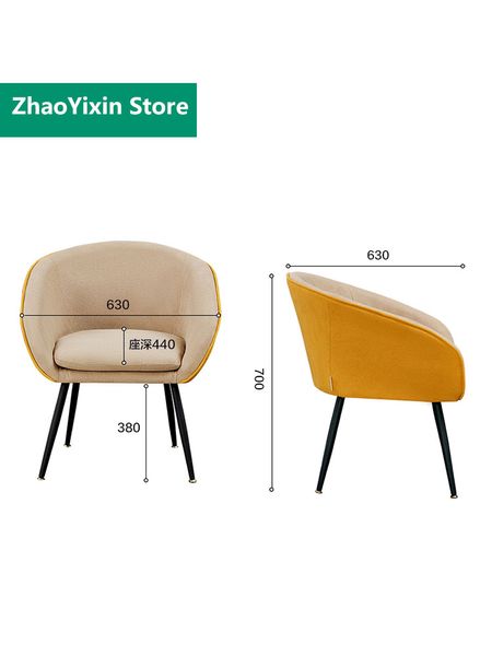 Chaises de canapé de salon nordique lin comme tissu meubles modernes fauteuils détente chaise de chambre à coucher maison tabouret doux