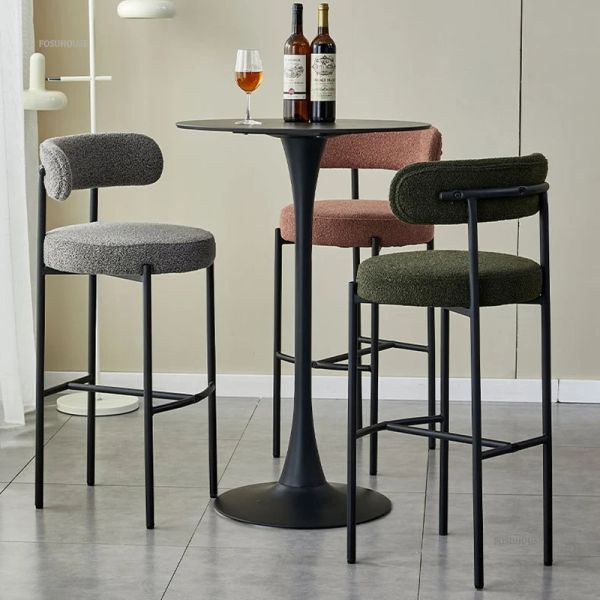 Nordic Loop Velvet Bar chaises Reconnack Bark Bar Tabourets Minimalistes Designer Creative Momening Cuisiy Counter Counter