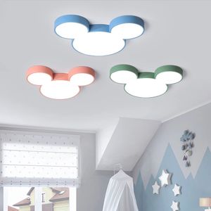 Macaron nordique moderne Led dessin animé plafonnier enfants chambre led décor éclairage luminaires