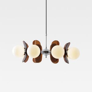 Lampe à suspension en forme de haricots acryliques, style nordique ancien, pour salon, salle à manger, étude, Restaurant, chambre d'enfant, lustre Bauhaus