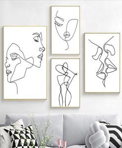 Noordse minimalistische figuren lijn kunst sexy vrouw body naakt muur canvas schilderijen tekenen posters prints decoratie voor livingroom5847988