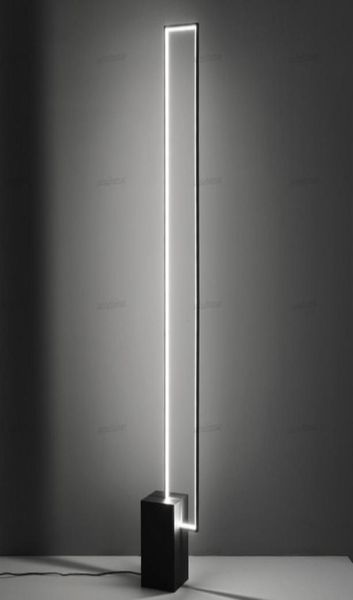 Lámparas de pie LED minimalistas de estilo nórdico, lámpara Tricolor con Control remoto, decoración interior, Metal negro con botón de interruptor, lámpara de pie 7119922