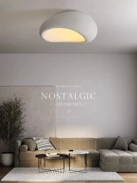 Noordse minimalistische Wabi Sabi LED -plafondlampen Kroonluchter Crème Stijl Slaapkamer LEDE ROOM LED LICHTEN LAMPARA TECHO PLAILING LAMP